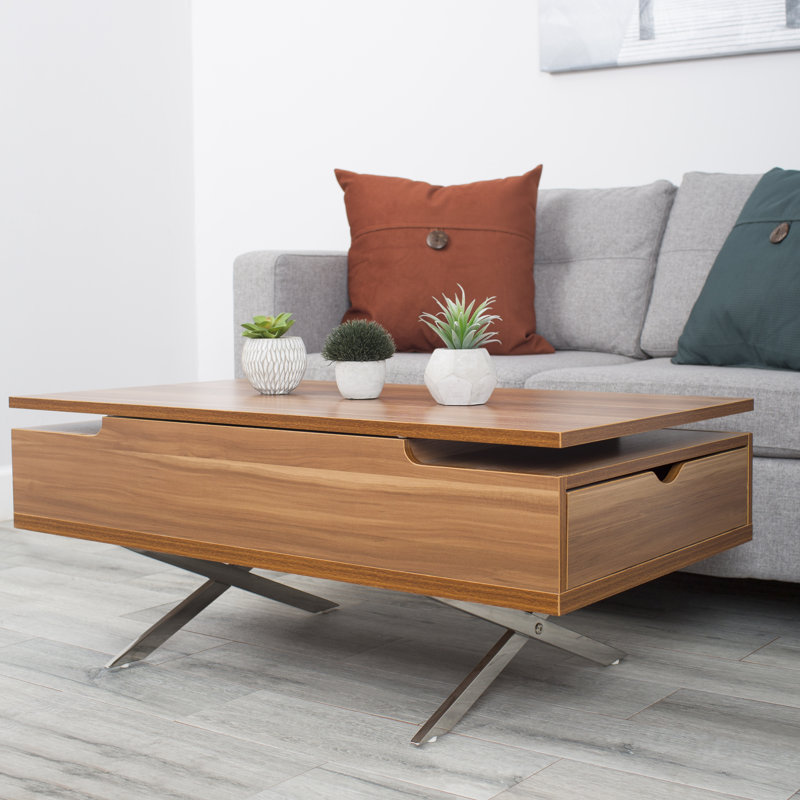 Wrought Studio Denson Melamine Veneer Wood Hidden Storage